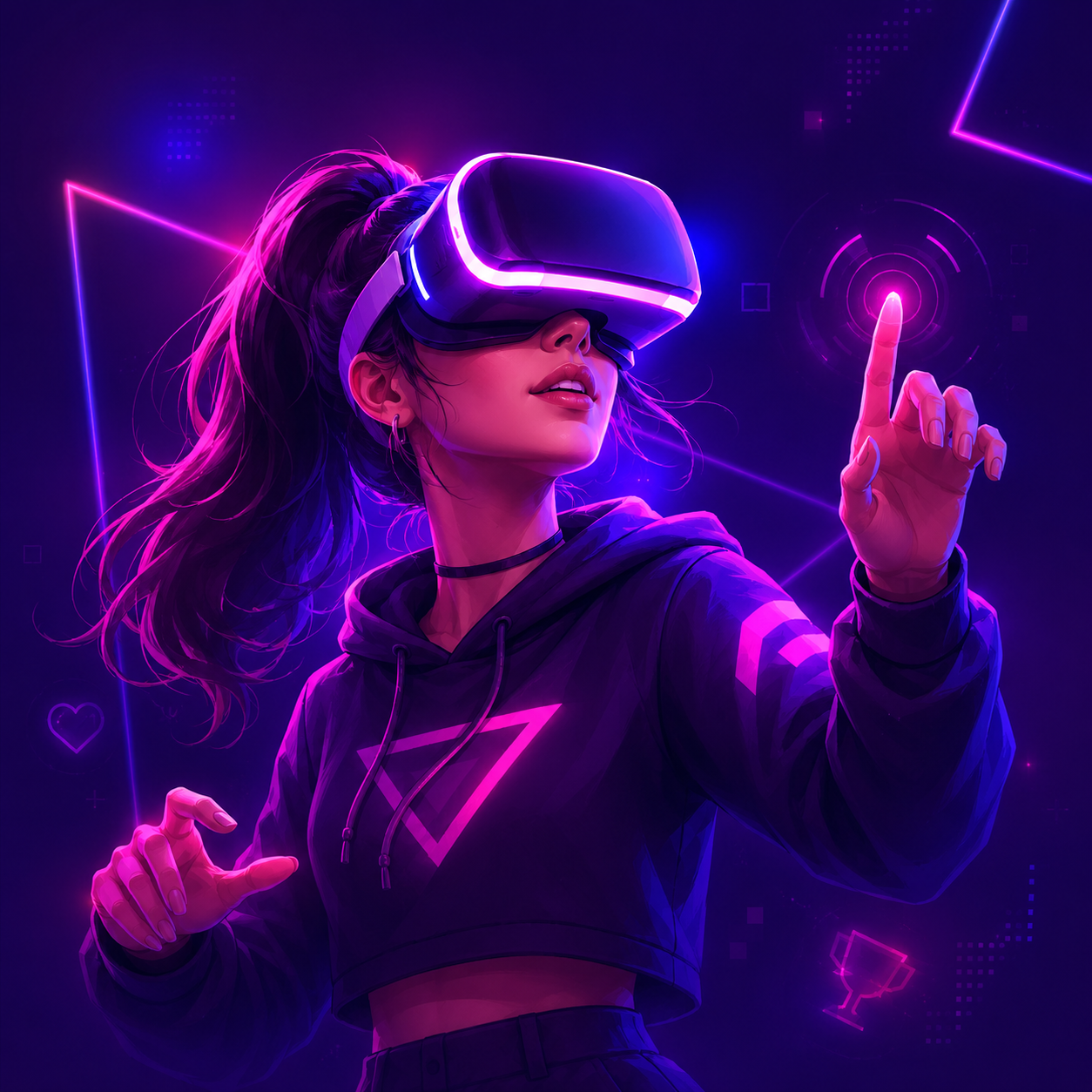 VR gaming illustration